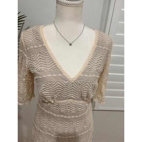 Rabbit Rabbit Rabbit Cream Lace Overlay Spring Dress Size 8 - Picture 2 of 5